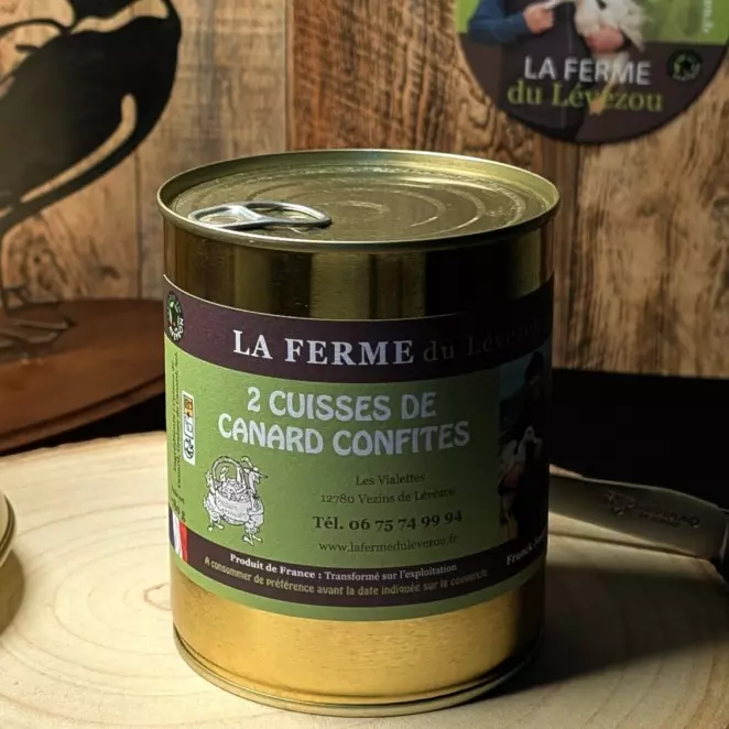 2 Cuisses de Canard Confites - LA FERME du Lévézou | Qualité & Terroir  