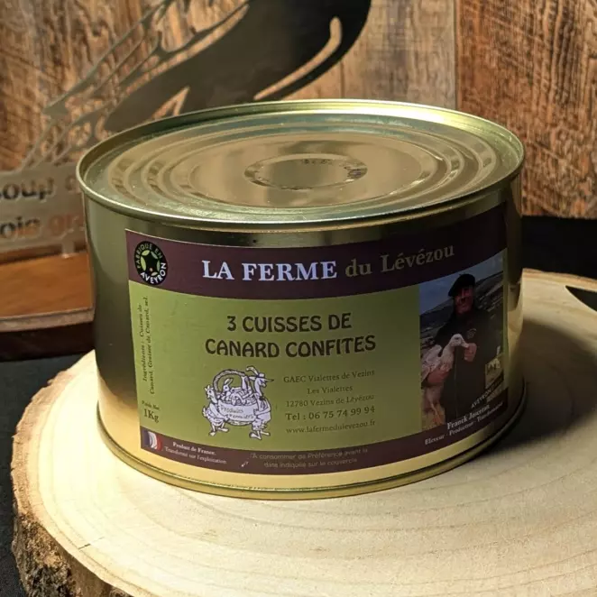 3 Cuisses de Canard Confites - LA FERME du Lévézou | Artisanal & Local  