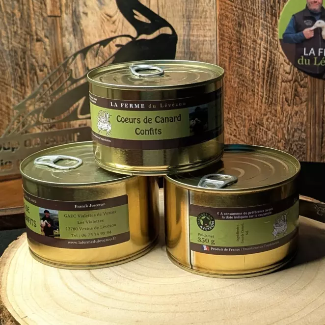 Cœurs de Canard Confits - Ferme du Lévézou | Artisanal & Local  