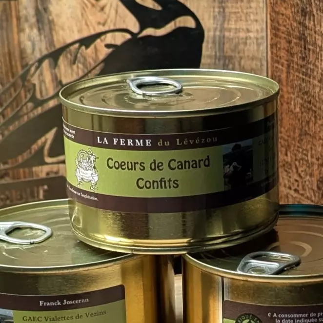Cœurs de Canard Confits - Ferme du Lévézou | Artisanal & Local  