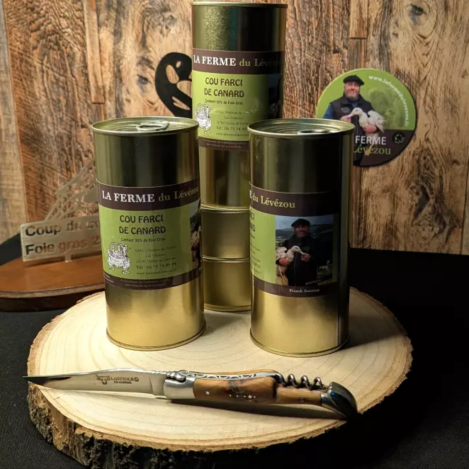 Cou Farci de Canard au Foie Gras (35%) - LA FERME du Lévézou | Artisanal & Raffiné  