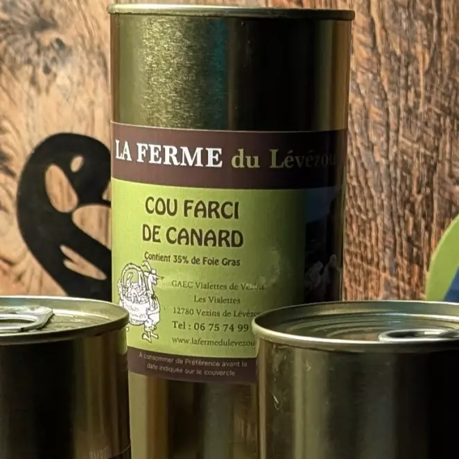 Cou Farci de Canard au Foie Gras (35%) - LA FERME du Lévézou | Artisanal & Raffiné  