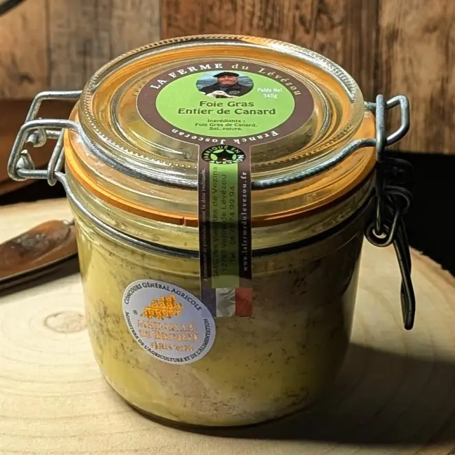 Foie Gras de Canard Entier 340G - Médaillé & Artisanal | LA FERME du Lévézou