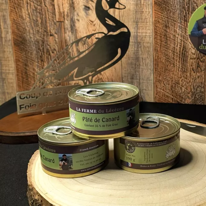 Pâté de Canard au Foie Gras (35%) - LA FERME du Lévézou | Artisanal & Local  