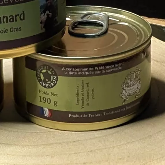 Pâté de Canard au Foie Gras (35%) - LA FERME du Lévézou | Artisanal & Local  
