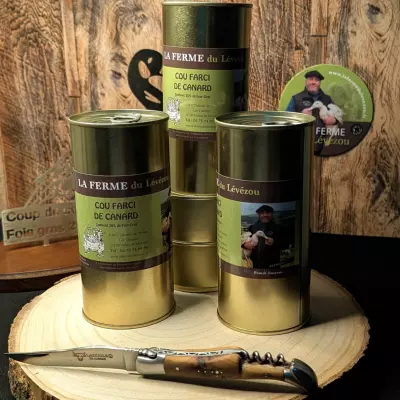 Cou Farci de Canard au Foie Gras (35%) - Ferme du Lévézou | Artisanal & Raffiné 